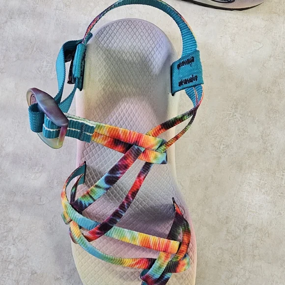 Chaco Z/Cloud Tie Dye Hiking Sandals Size 9 - Picture 7 of 7